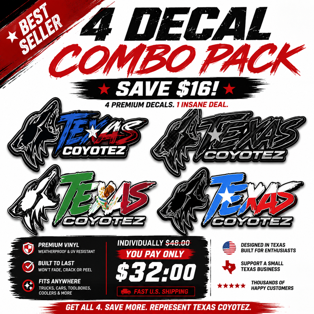 4 Decal Combo Pack!