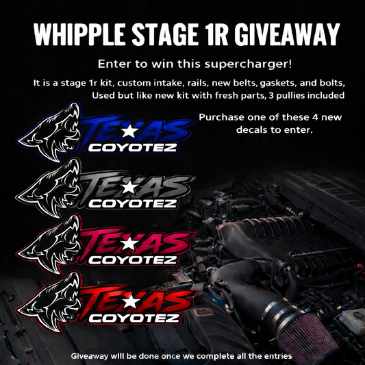 Texas Coyotez Whipple Giveaway Entry